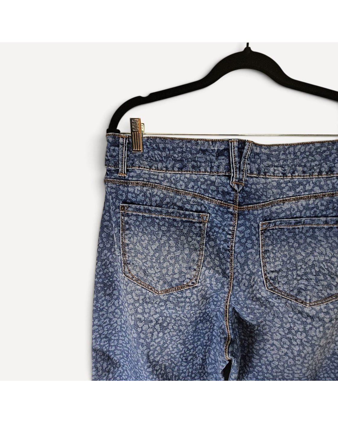 Curve Appeal High-Rise Wide Leg Leopard Print Jeans