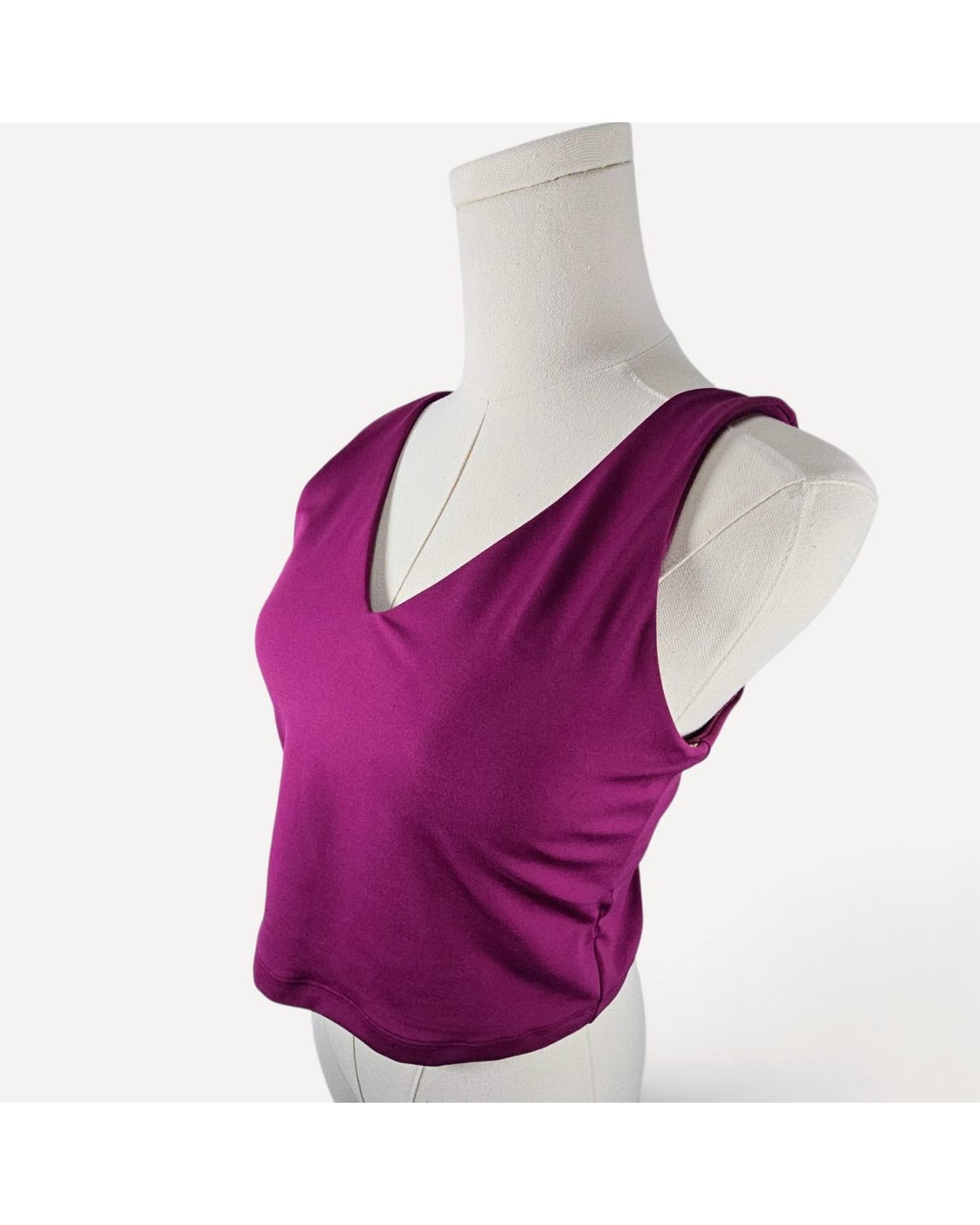 Pink Athleta Cropped V-Neck Tank Top, size M