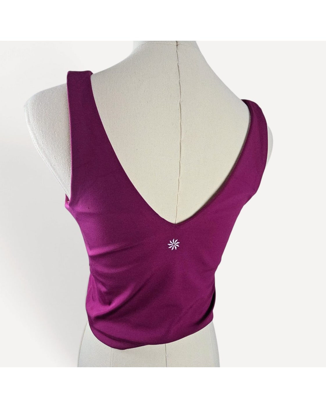 Pink Athleta Cropped V-Neck Tank Top, size M – photo 2