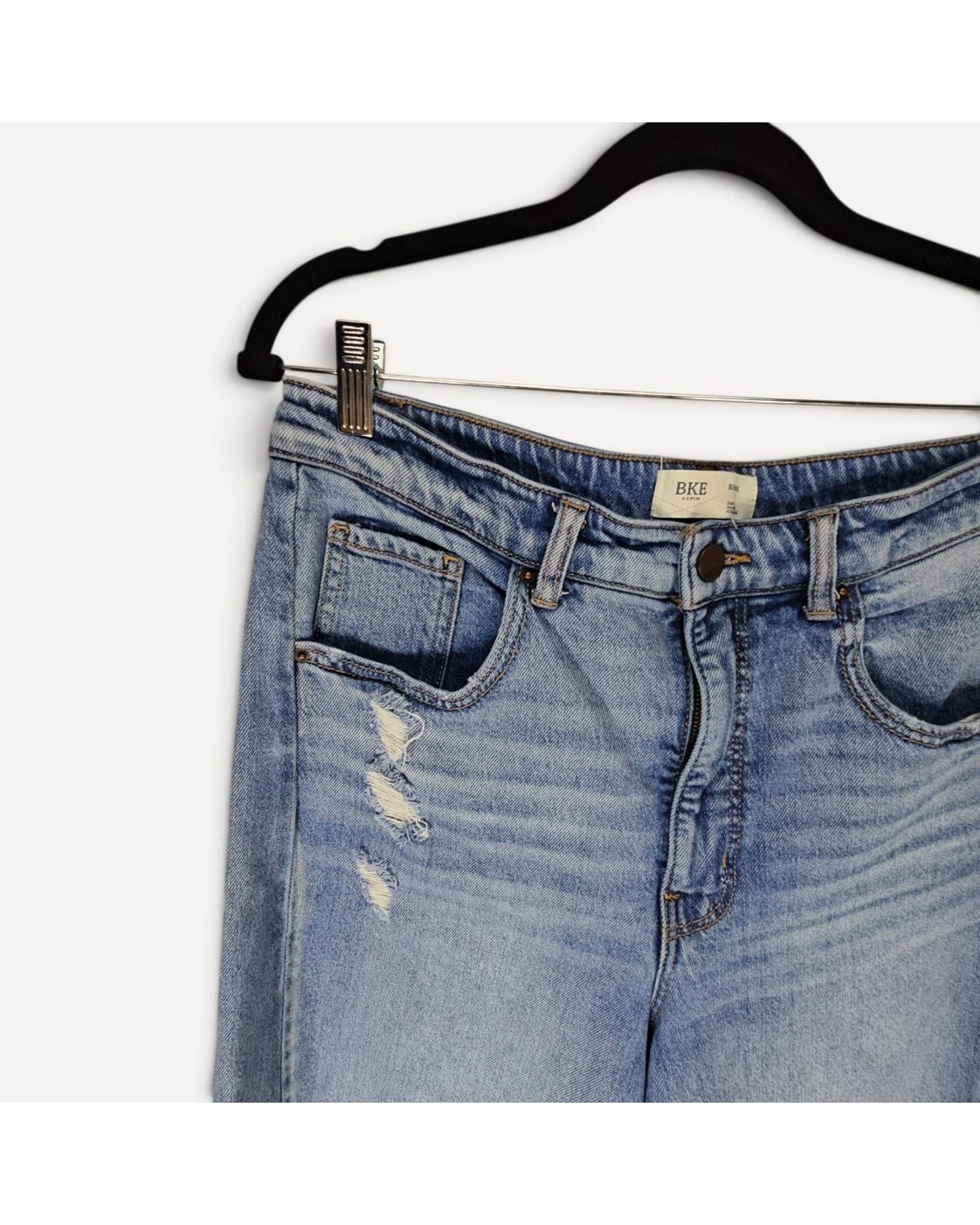 BKE Billie Horseshoe Distressed Slim Jeans
