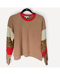 Wishlist Colorblock Floral Sleeve Sweatshirt