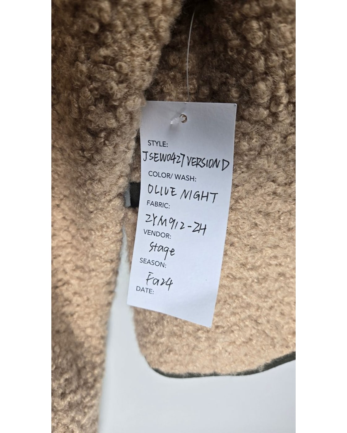 Sam Edelman Quilted Yoke Sherpa Jacket - Style# JSEW0427 VERSION D - NWT