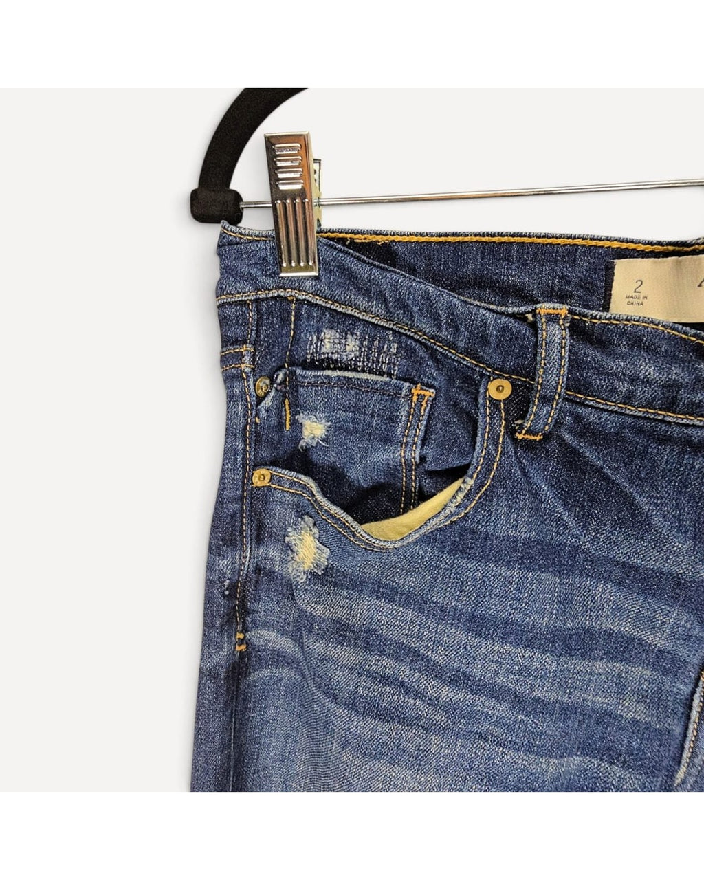 Abercrombie & Fitch Distressed Straight Leg Jeans