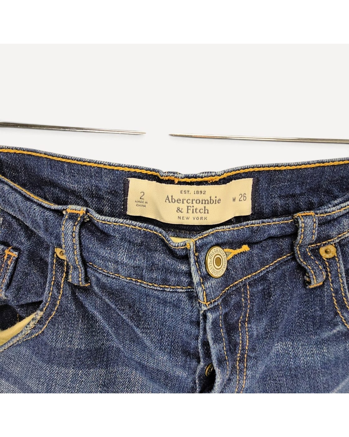 Abercrombie & Fitch Distressed Straight Leg Jeans