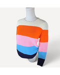 LOFT Colorblock Striped Sweater
