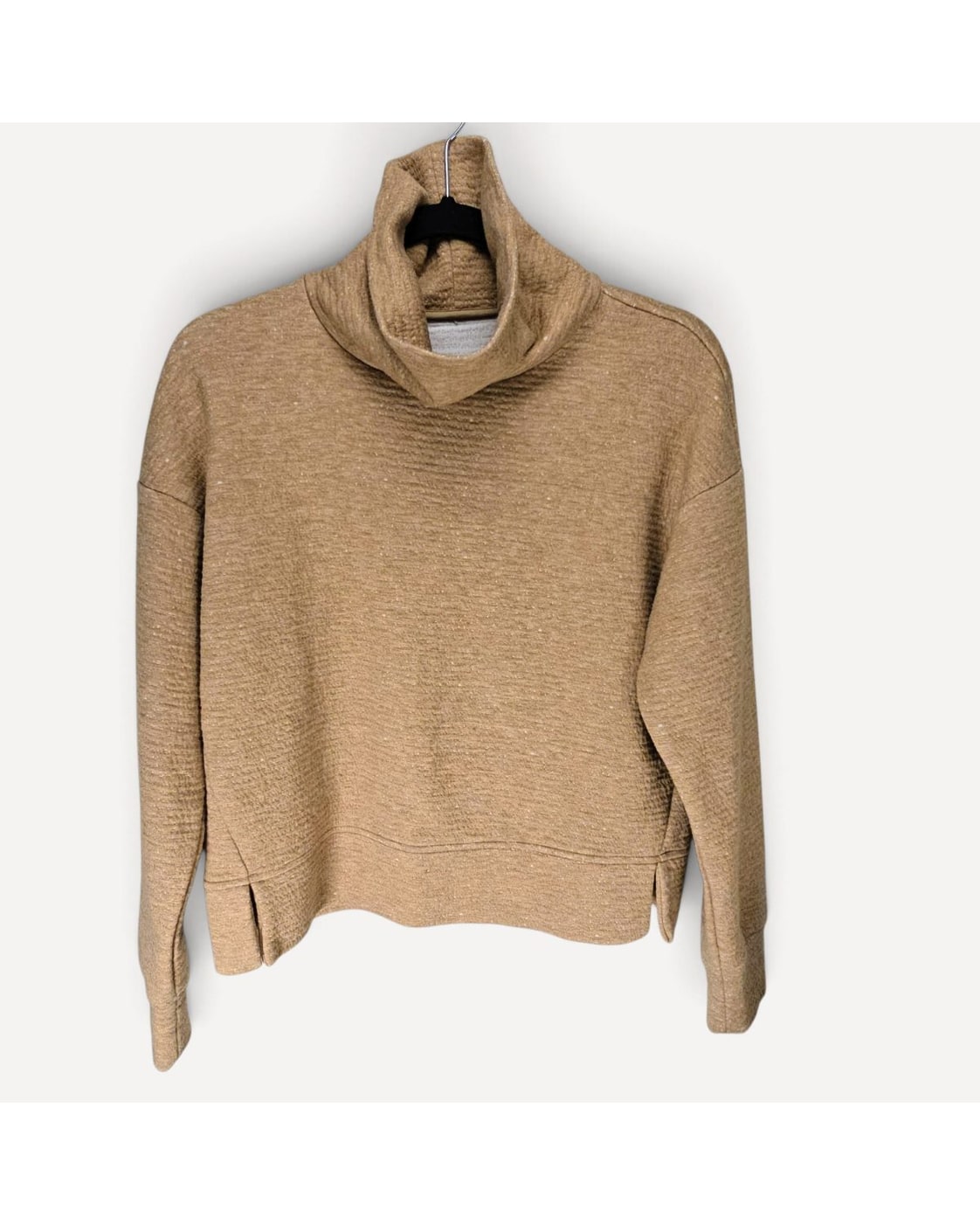 Cowl Neck Textured Pullover Sweater