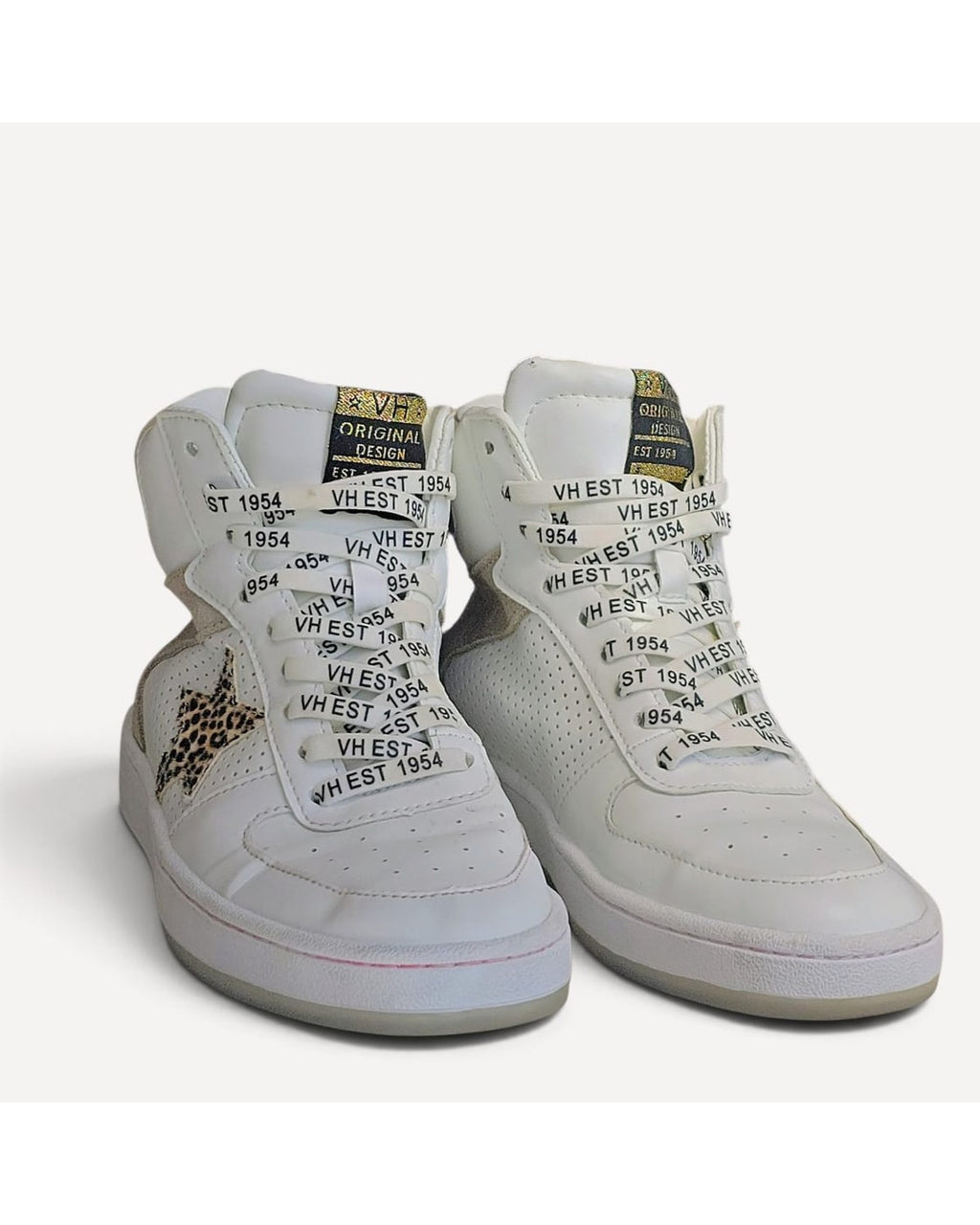 Vintage Havana Lay Up High-Top Leopard Star Sneakers - Style# Lay Up