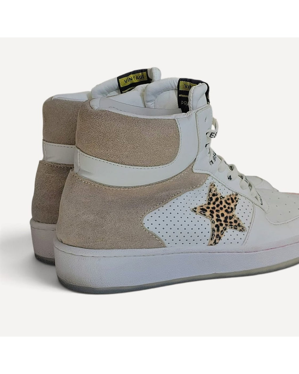 Vintage Havana Lay Up High-Top Leopard Star Sneakers - Style# Lay Up