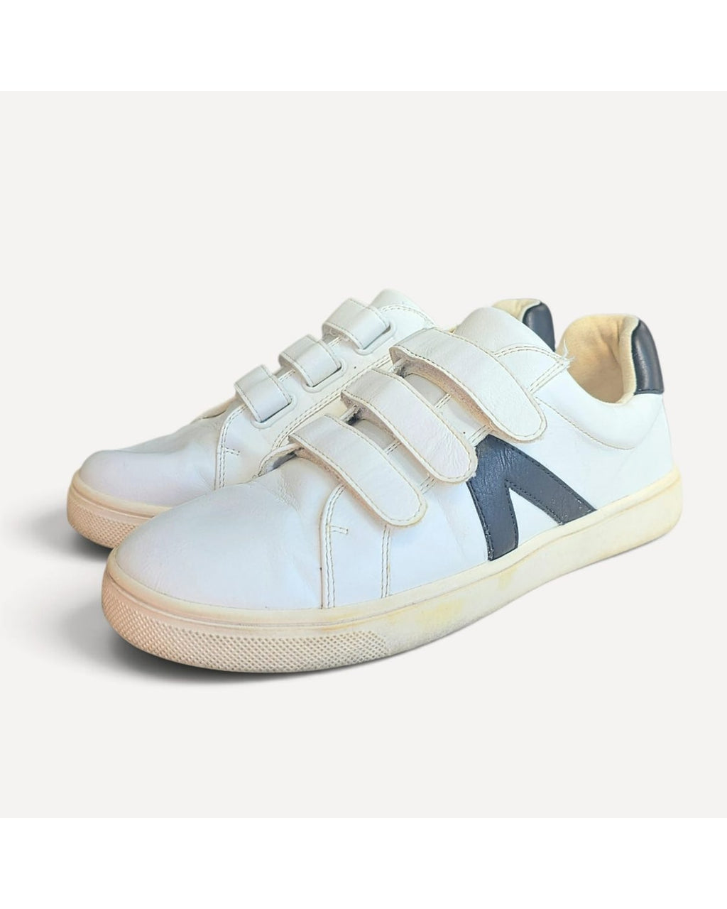 Mia triple Velcro Strap Leather Sneakers
