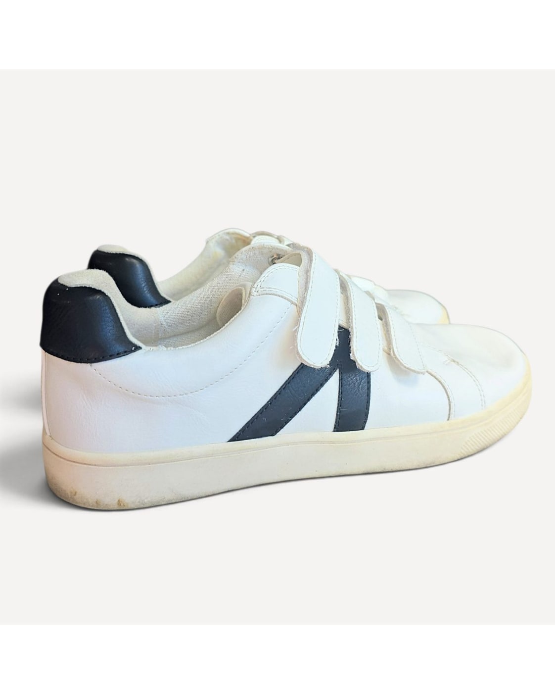 Mia triple Velcro Strap Leather Sneakers