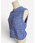 Blue Buttermelon Ribbed Knit Mock Neck Sweater Vest, size S