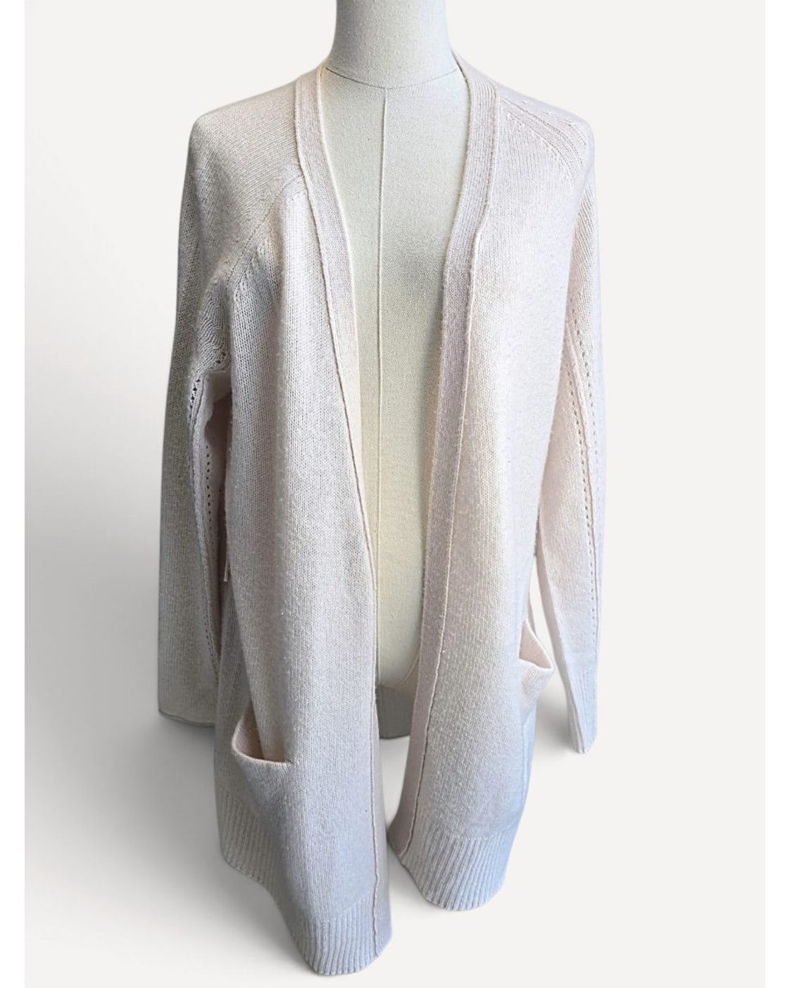 Beige Zadig & Voltaire Ivory Duster Cardigan, size S – photo 2