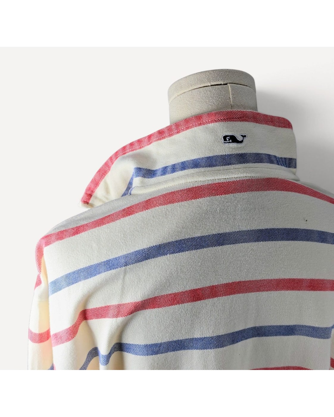 Blue Vineyard Vines Striped Quarter-Zip Pullover, size M – photo 2