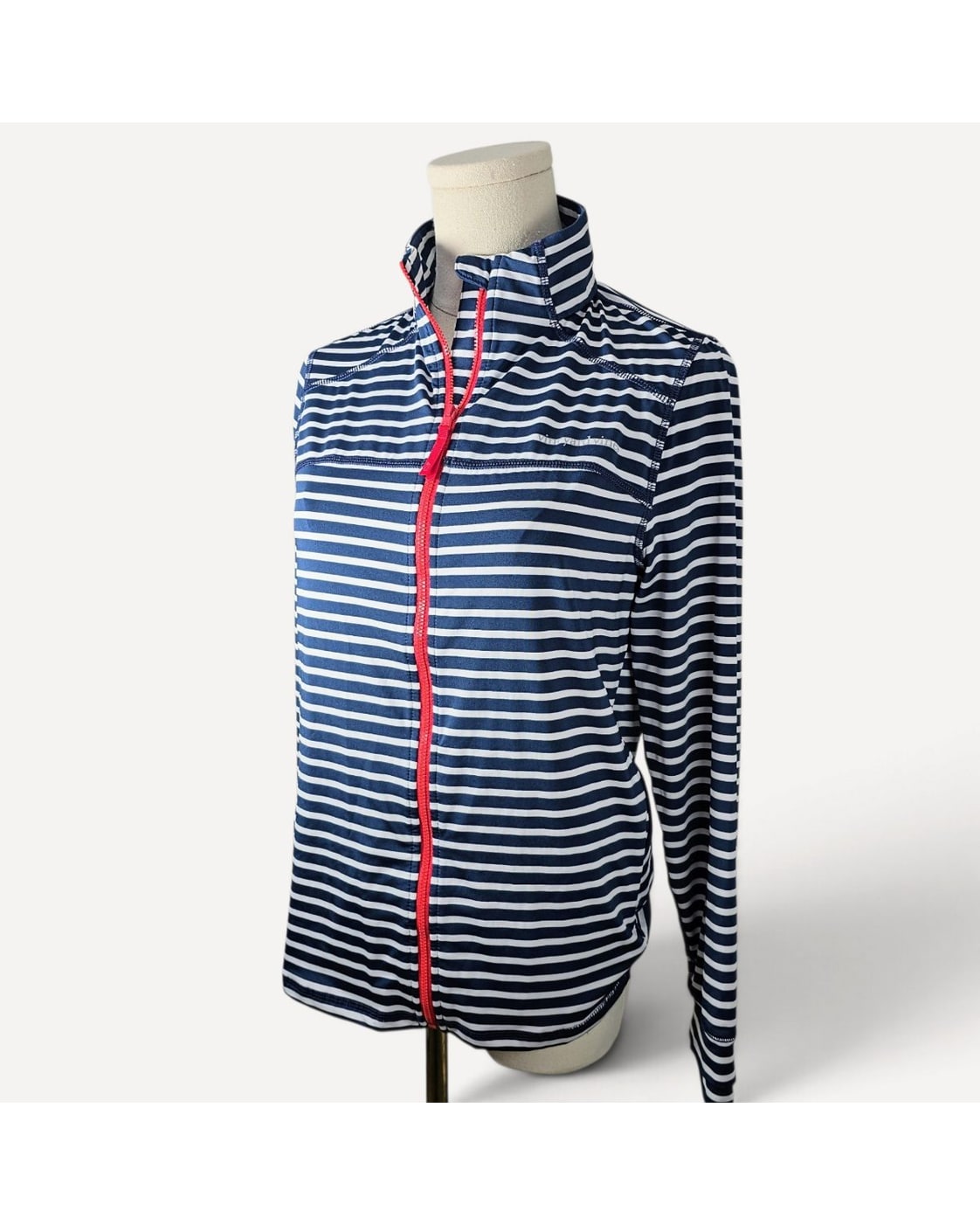 Navy Vineyard Vines Performance Striped Full-Zip Jacket, size XS