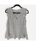 Multicolor Cabi Ditsy Floral Ruffle Peplum Blouse - #6109, size S