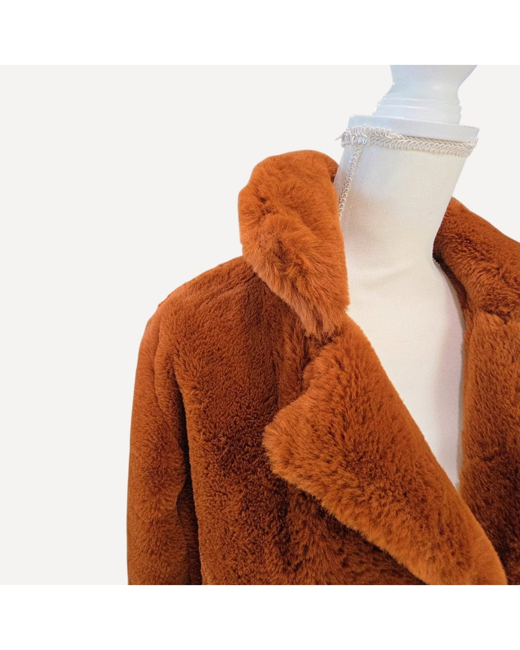 Orange Blanknyc Faux Fur Teddy Coat, size S – photo 2