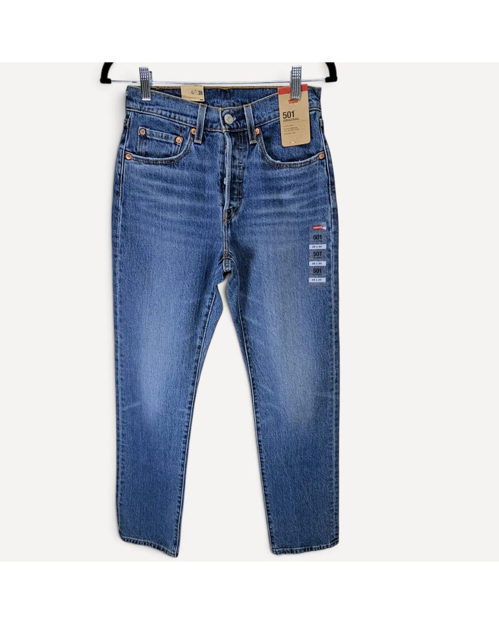Blue Levi's 501 Original Straight Jeans - #501, size 26x30