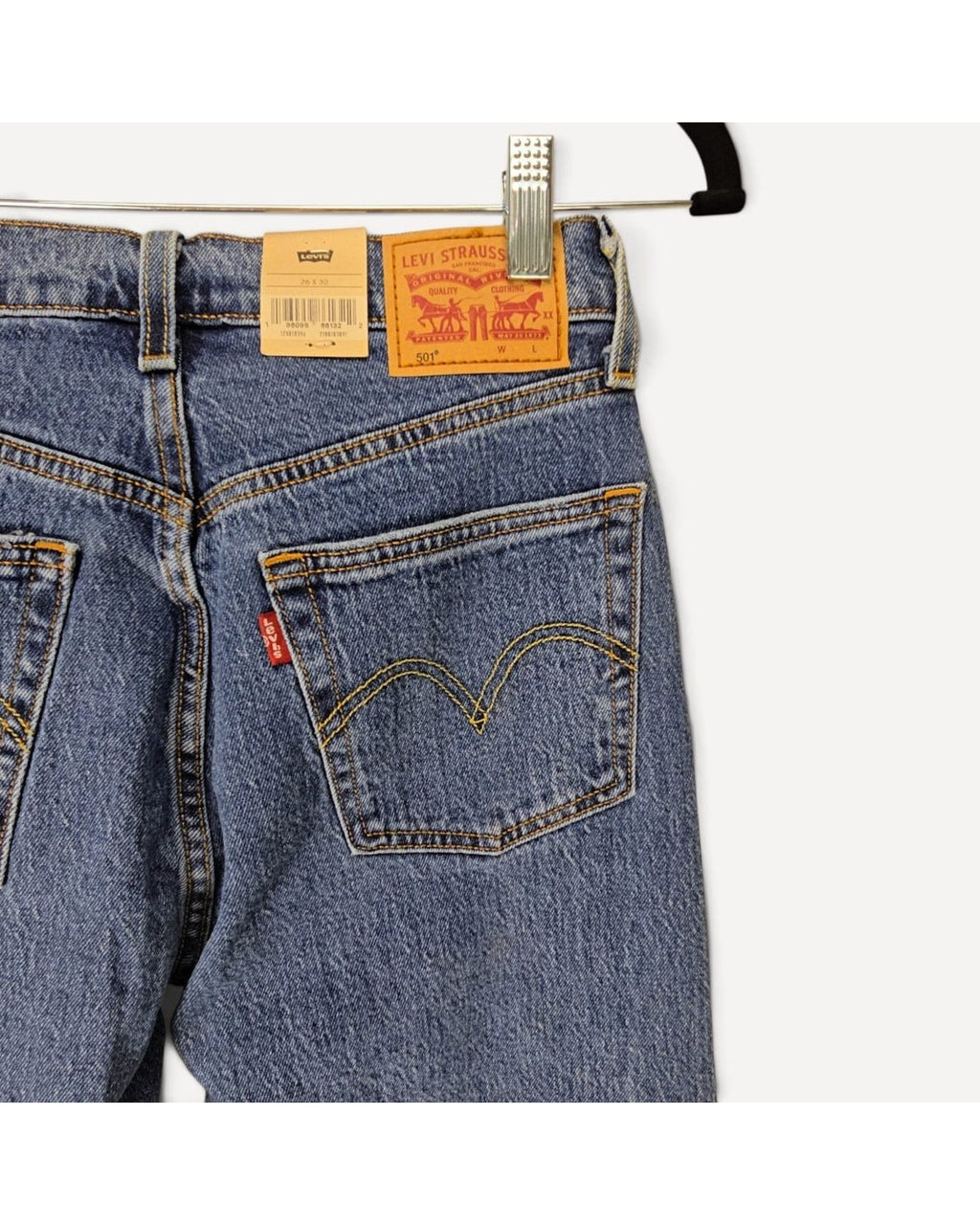 Blue Levi's 501 Original Straight Jeans - #501, size 26x30 – photo 3