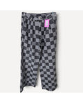 Grey Unbranded Checkered Wide Leg Jeans - #NH9ZWU, size 6