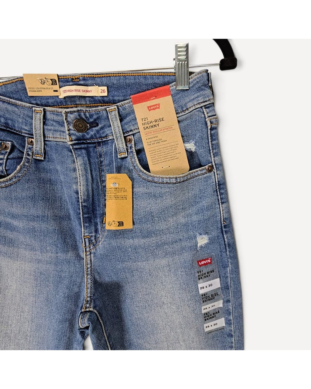 Blue Levi's 721 High-Rise Skinny Jeans - #S112444, size 26 x 30 – photo 2