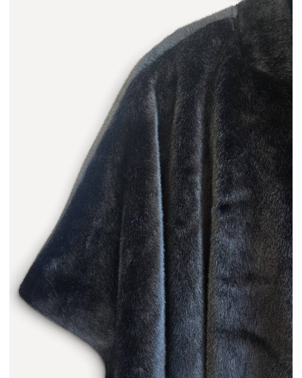 Grey Free People Faux Fur Draped Cape Wrap, size One Size – photo 2