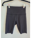 Black Lululemon High-Rise Biker Shorts, size 4