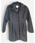 White House Black Market Rose Jacquard Pleated Coat, size M