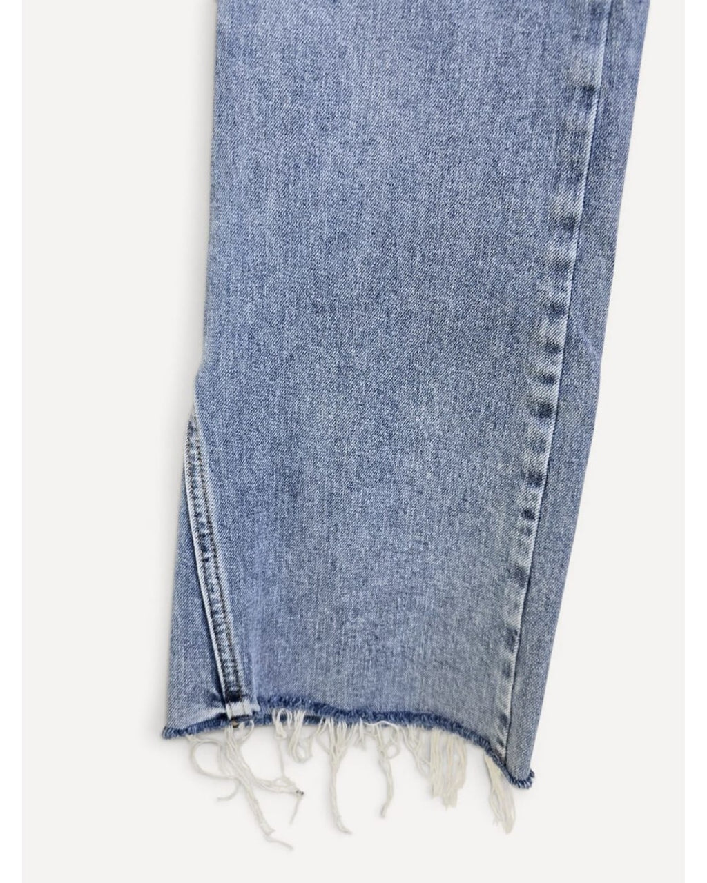 Blue Free People Raw Hem Cropped Straight Jeans - #61855-16515125, size W27R – photo 3