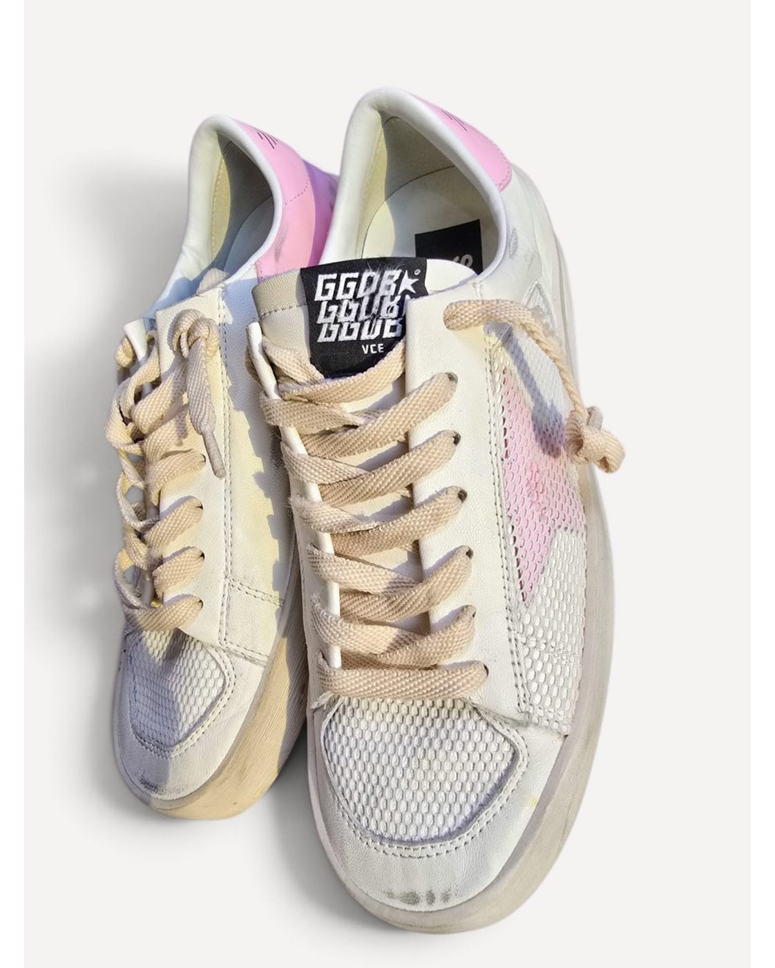 Pink Golden Goose Stardan Low-Top Sneakers - #4194, size 7.5 – photo 3
