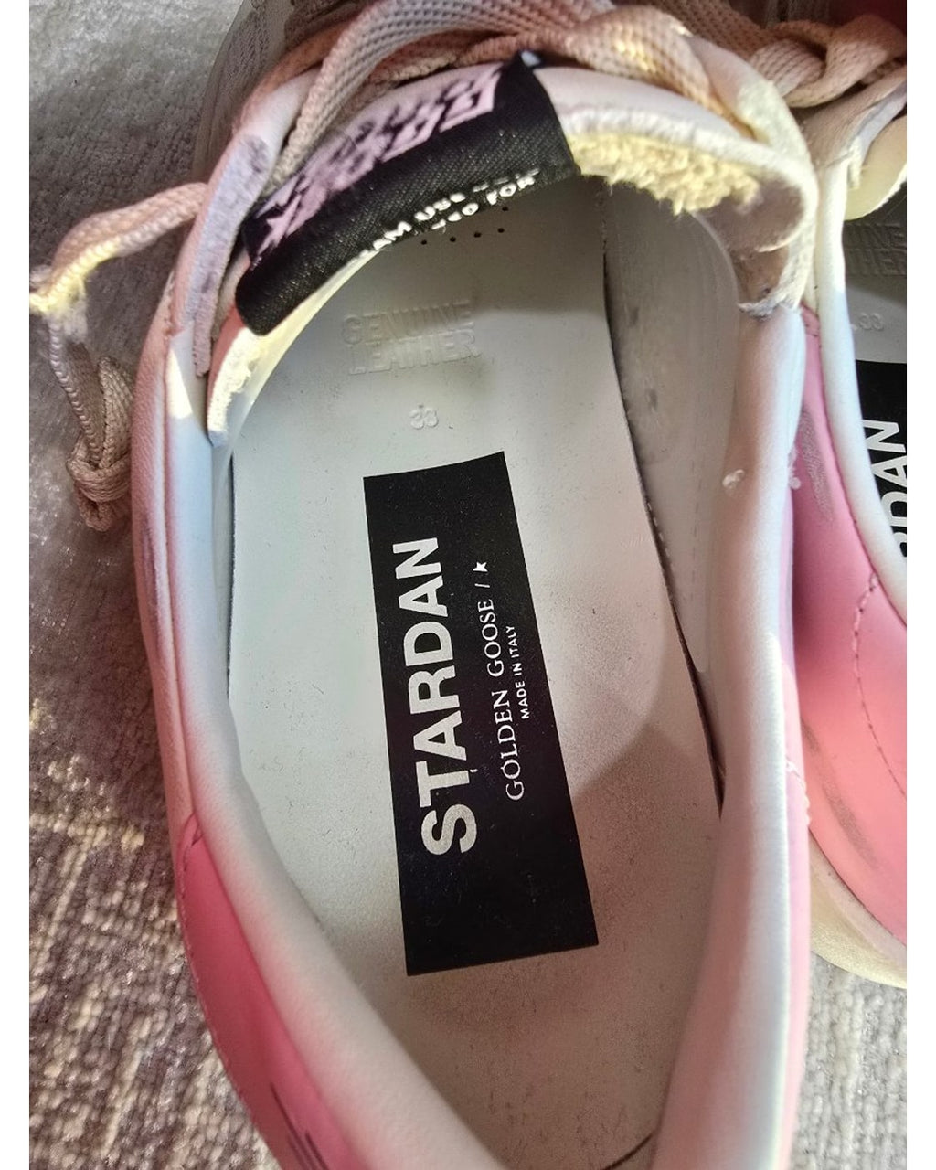 Pink Golden Goose Stardan Low-Top Sneakers - #4194, size 7.5 – photo 4