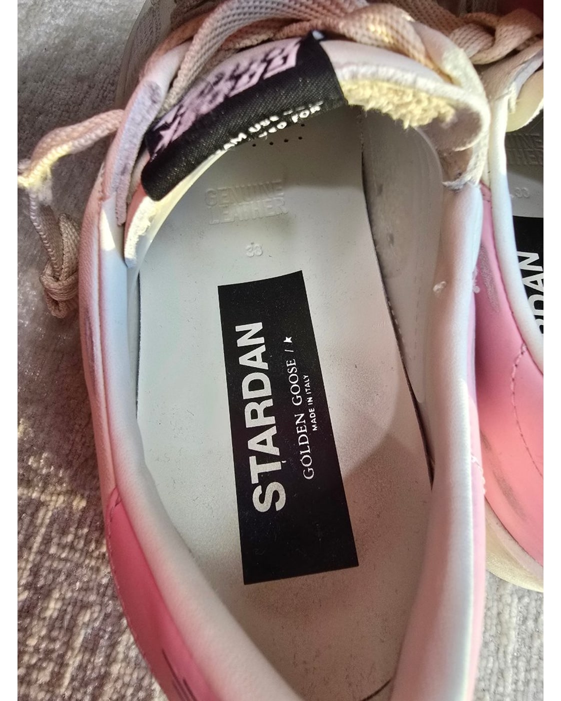 Pink Golden Goose Stardan Low-Top Sneakers - #4194, size 7.5 – photo 4