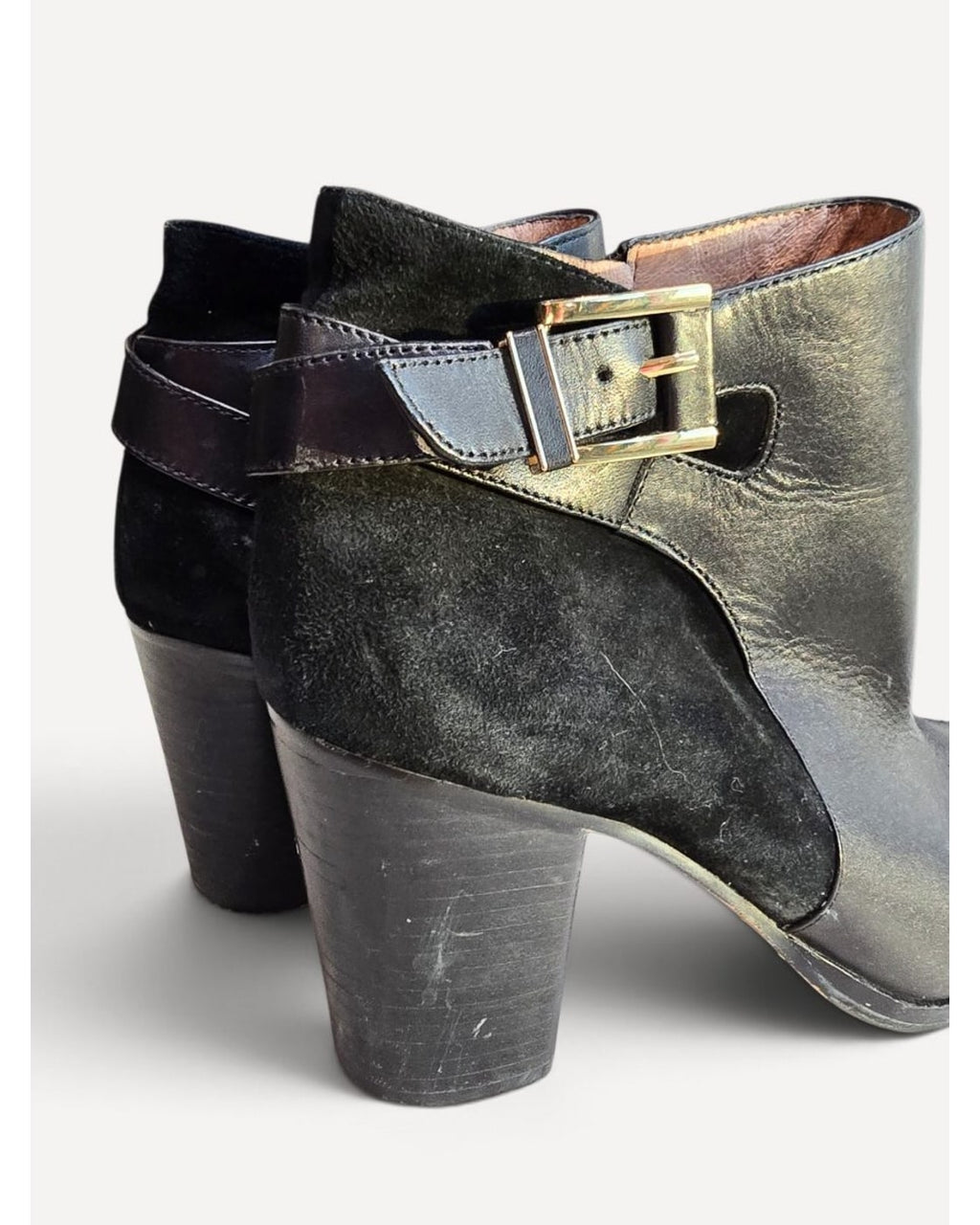 Black Louise ET Cie Vasca Buckle Ankle Booties, size 8M / 38 – photo 2