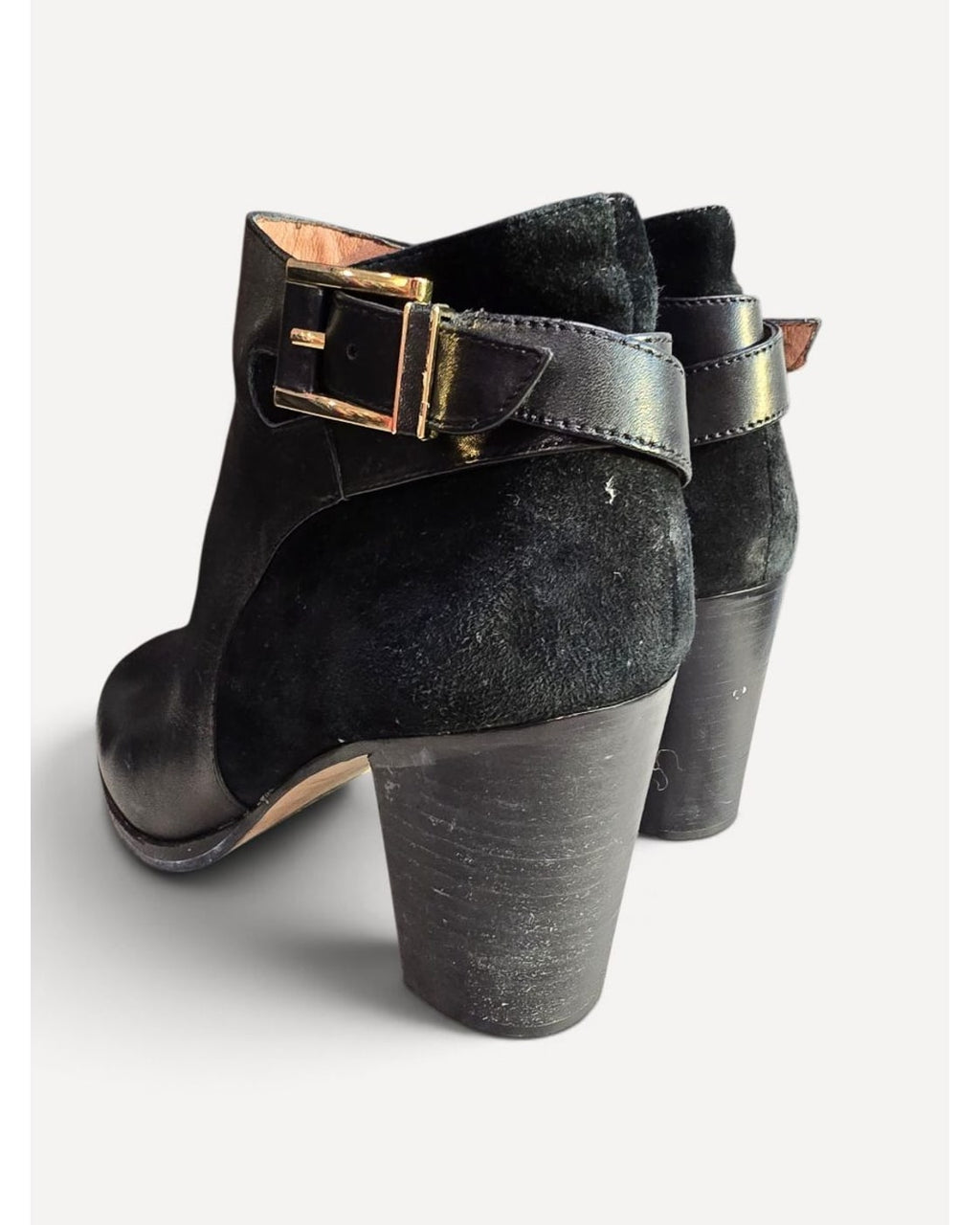Black Louise ET Cie Vasca Buckle Ankle Booties, size 8M / 38 – photo 3