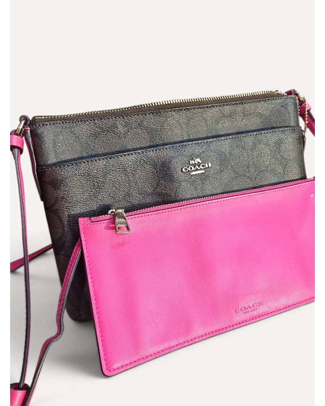 Pink Coach Signature Triple Compartment Crossbody, size L – photo 2