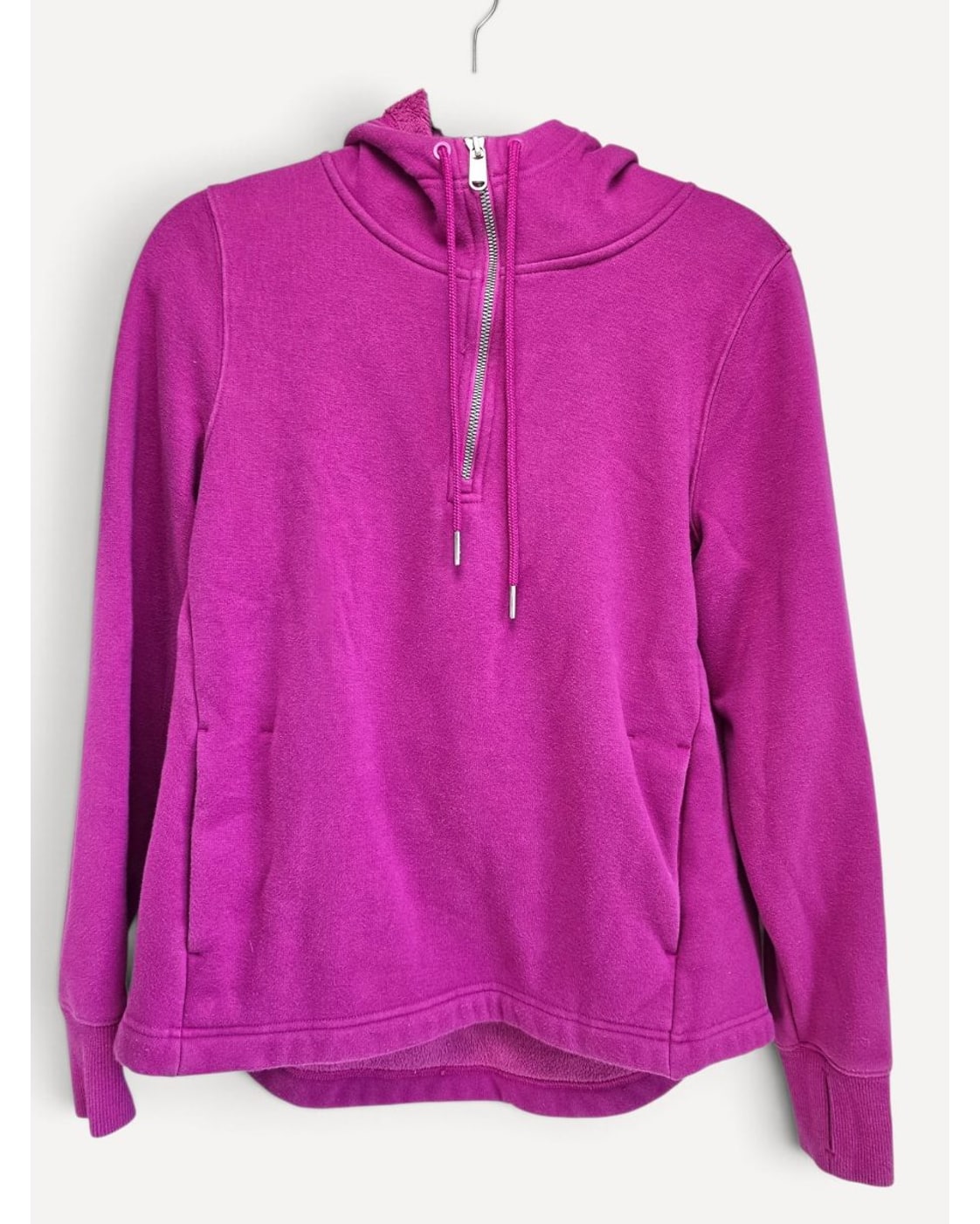 Pink Athleta Sherpa-Lined Half-Zip Hoodie, size S