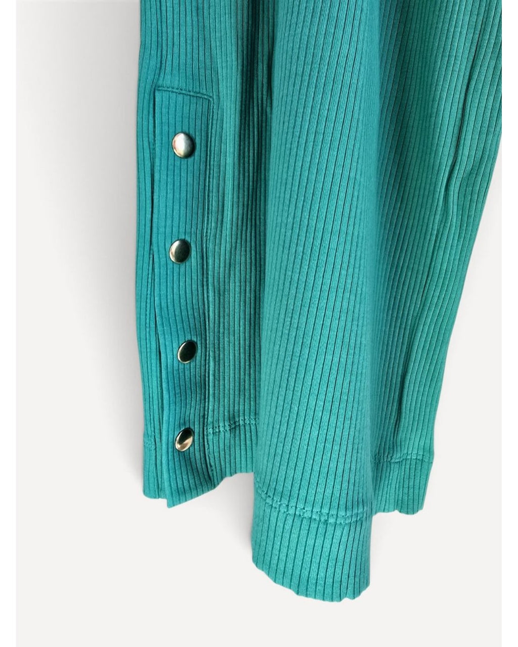 Blue Terez Snap-Ankle Wide Leg Knit Pants, size L – photo 3