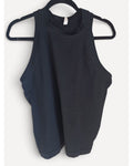Black Athleta High-Neck Ribbed Tank, size 1X