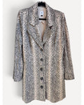 Beige Cabi Snakeskin Print Coat - #4114, size L