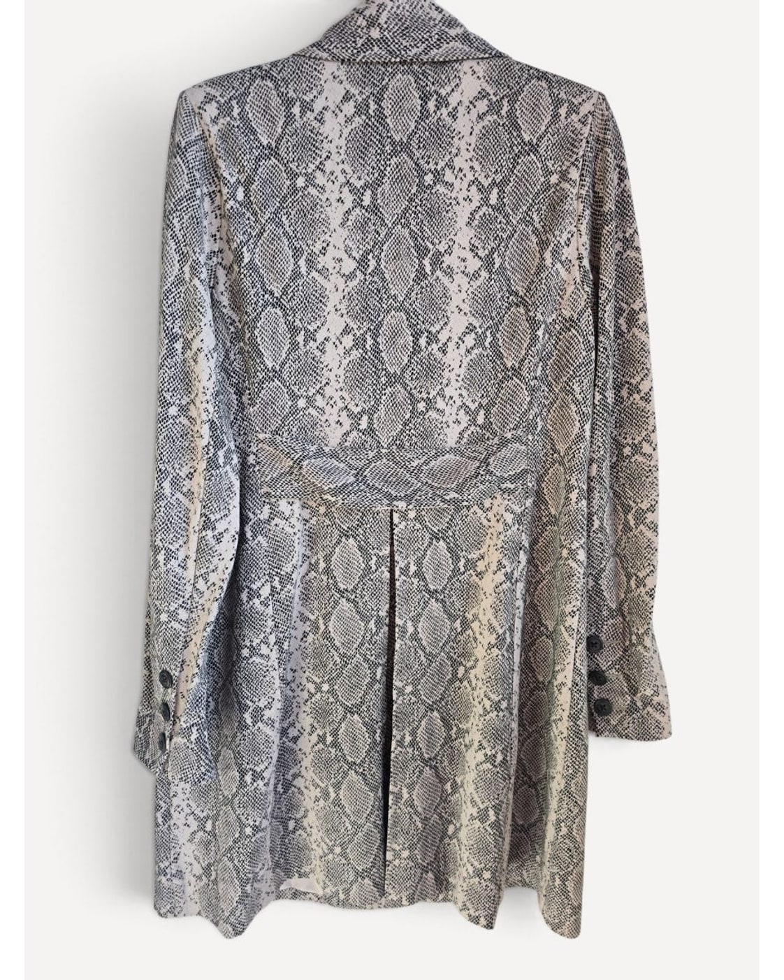 Beige Cabi Snakeskin Print Coat - #4114, size L – photo 2