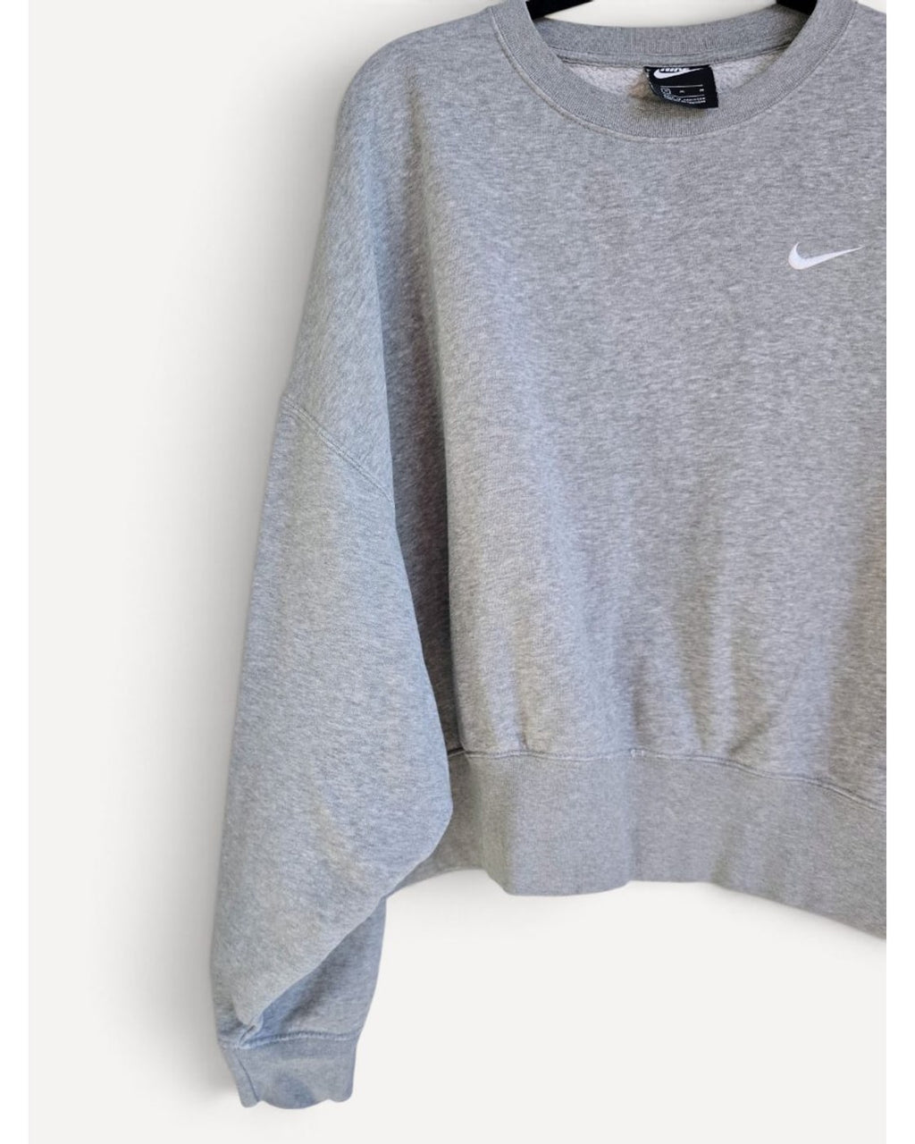 Grey Nike Cropped Crewneck Sweatshirt, size M – photo 2