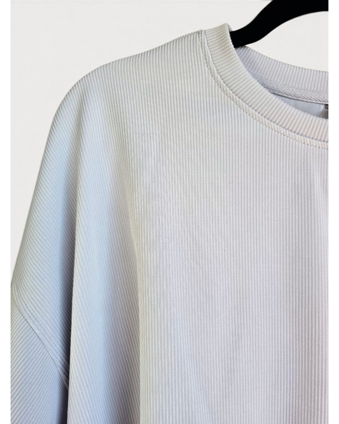 Blue Mono B Mare B Ribbed Cropped Crewneck Sweatshirt - #KT5570, size L – photo 3