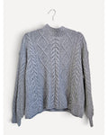 Grey Old Navy Sosoft Cable Knit Mock Neck Sweater, size L