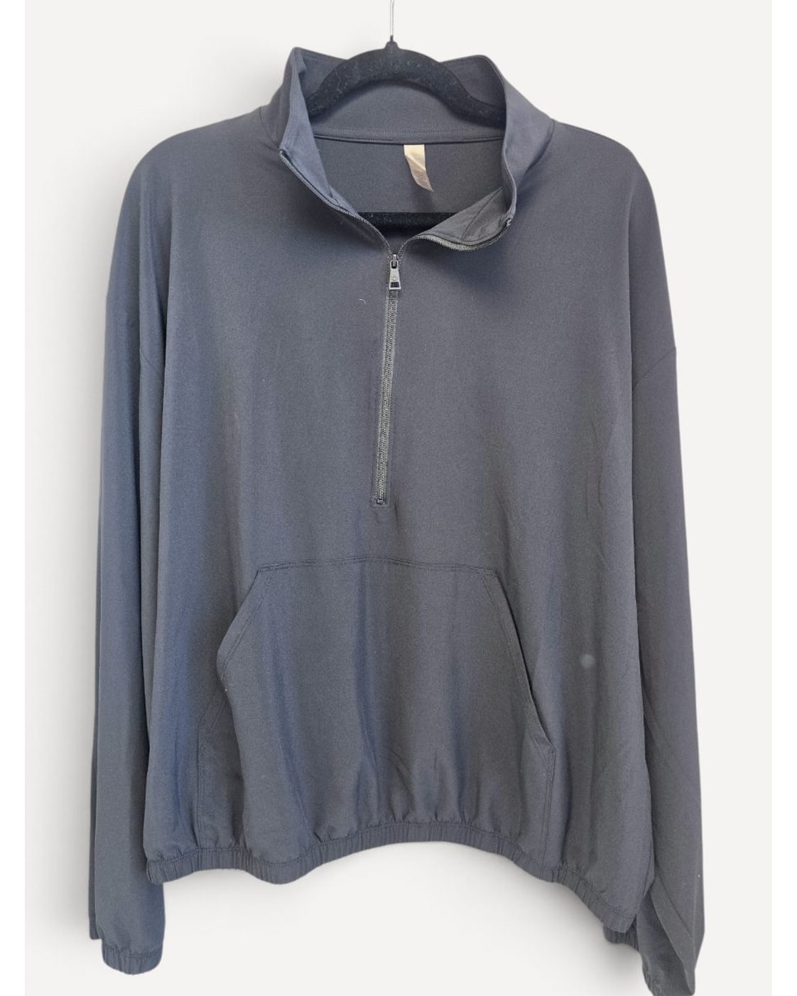 Grey Beyond Yoga Quarter-Zip Pullover, size L