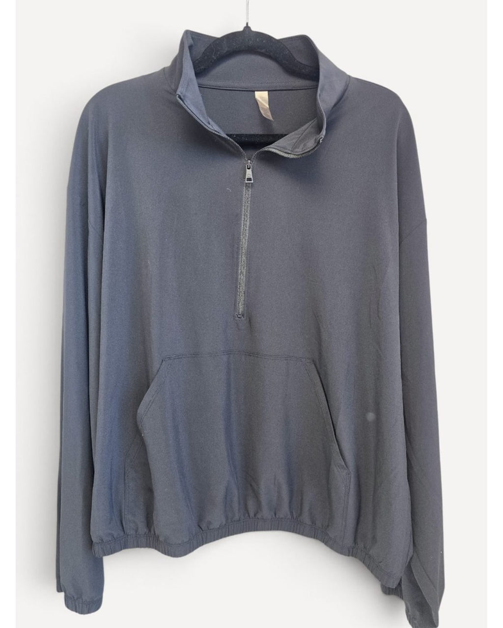 Grey Beyond Yoga Quarter-Zip Pullover, size L