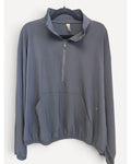 Grey Beyond Yoga Quarter-Zip Pullover, size L