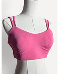 Pink Lululemon Double-Strap Sports Bra, size 14
