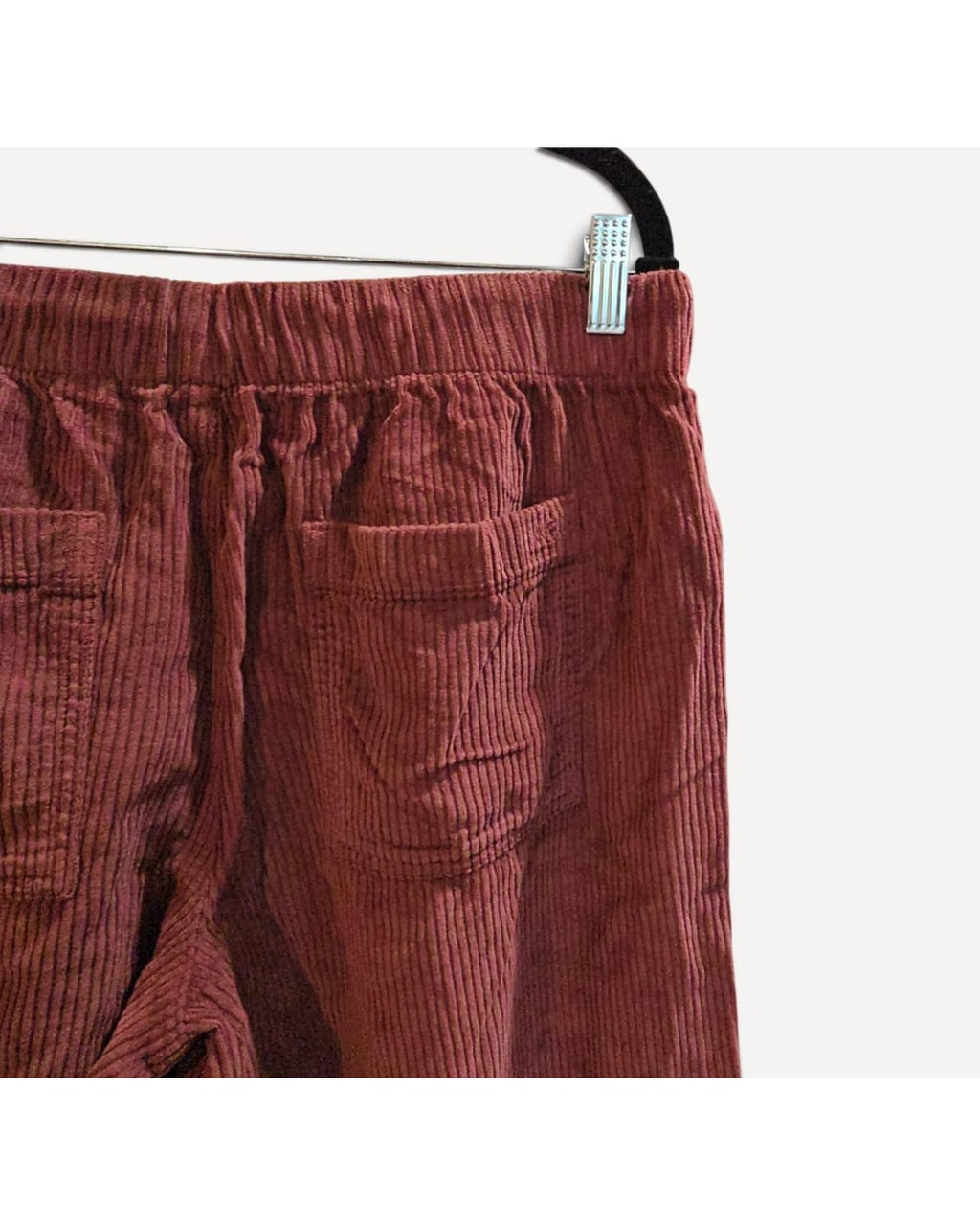 Pink Unbranded Corduroy Wide-Leg Cropped Pants - #S832-0004, size M – photo 2