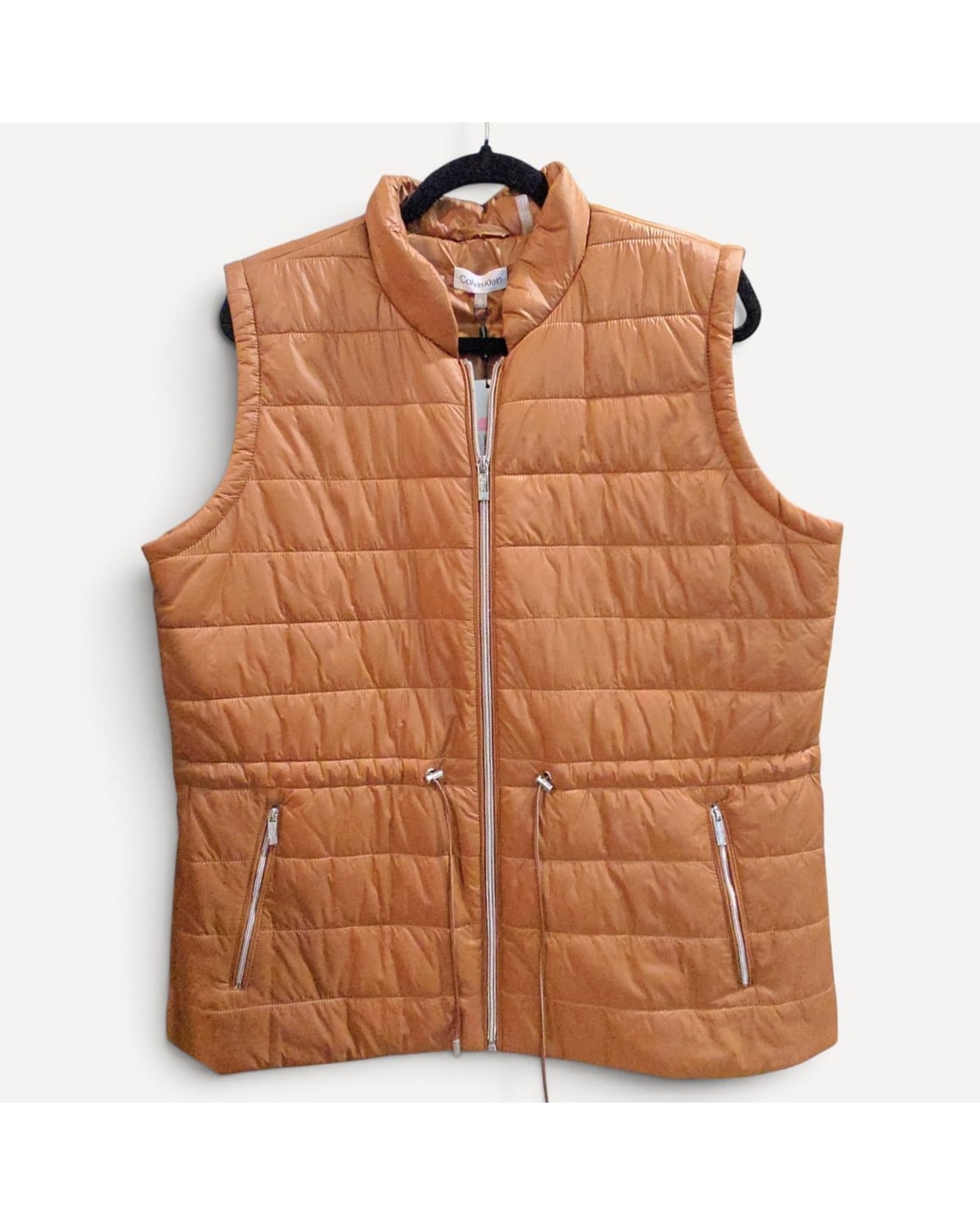 Brown Calvin Klein Quilted Puffer Vest, size XL