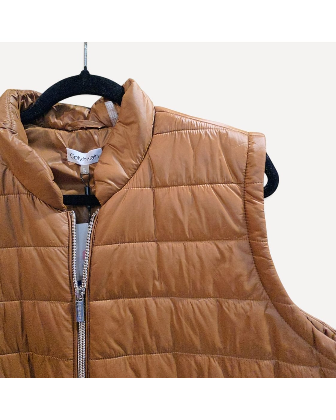 Brown Calvin Klein Quilted Puffer Vest, size XL – photo 2