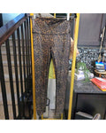 Multicolor Spanx Faux Leather Leopard Print Leggings, size L/G